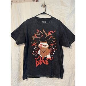 BRAVADO / D4VD Anime Graphic T-Shirt Large Acid Wash Black Streetwear